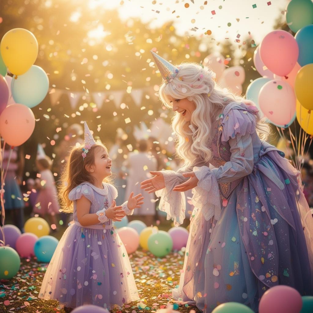 Personagens vivos animando uma festa infantil em Goiânia